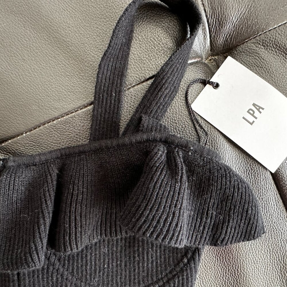 LPA Revolve Rib Knit Ruffle Crop Top - Picture 2 of 5
